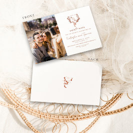 Reserve A Data Monograma Formal Russo Floral Crest Salvar Data