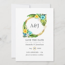 Reserve A Data Monograma Tropical Verão Praia