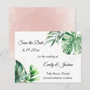 Reserve A Data Monstera Botânica tropical e Dourado  