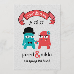 Reserve A Data Monstros apaixonados salvem a data