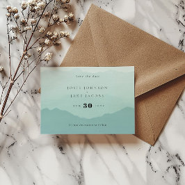 Reserve A Data Montanhas verdes suaves salvam a data