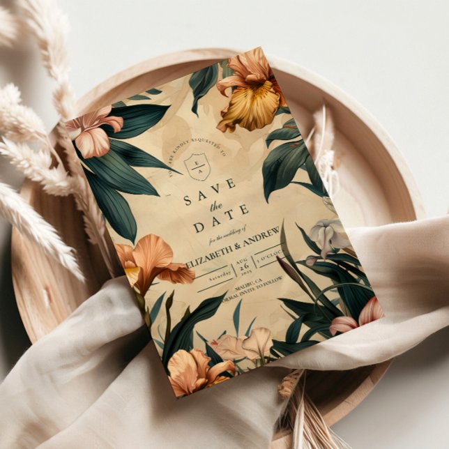 Reserve A Data Moody Copper Botanical Wedding (Criador carregado)