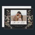 Reserve A Data Moody Floral Wedding Save the Date<br><div class="desc">Our save the date card features a hand-painted rustic watercolor bohemian floral wreath adorned with butterfly details for the perfect moody,  romantic boho vibe.</div>