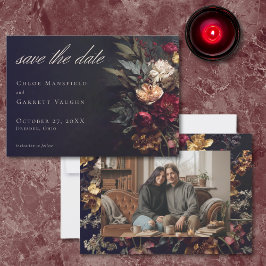 Reserve A Data Moody Romantic Dark Floral Gothic Photo Wedding