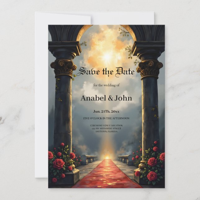 Reserve A Data Moonlit Aisle of Eternal Vows –Gothic Wedding Gate (Frente)