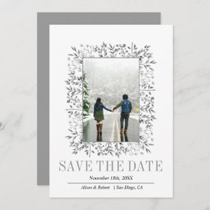 Reserve A Data Morangos coloridos folhas cinzas casamentos no inv