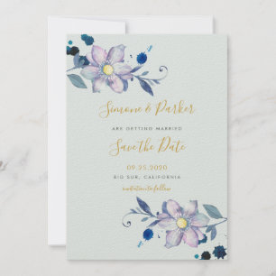 Reserve A Data Motifs Botânicos Salve a placa de data