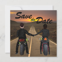 Motociclos de casal no Sunset Wedding Save T