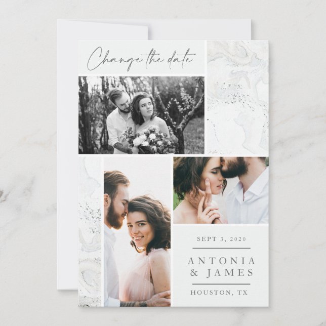 Reserve A Data Mudança de casamento de Marble (Frente)