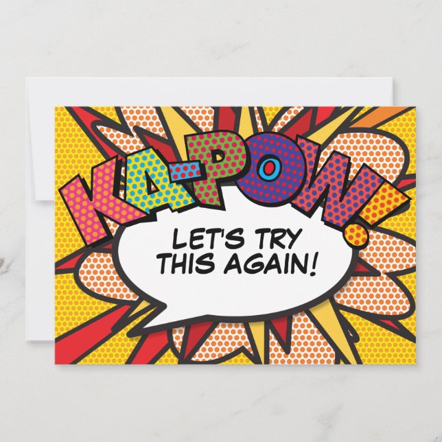 Reserve A Data Mudança de Data Adiada Diversão Quadrinhos (Frente)