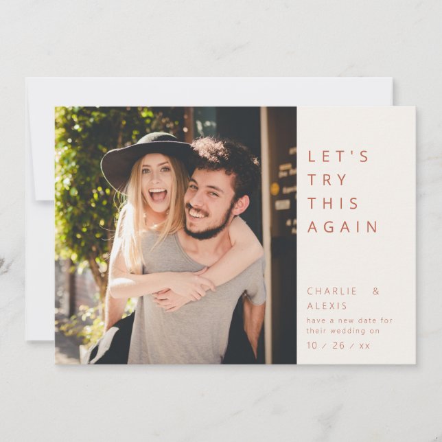 Reserve A Data Mudança de Data Moderna (Frente)