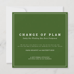 Reserve A Data Mudança de plano de evento de casamento adiado