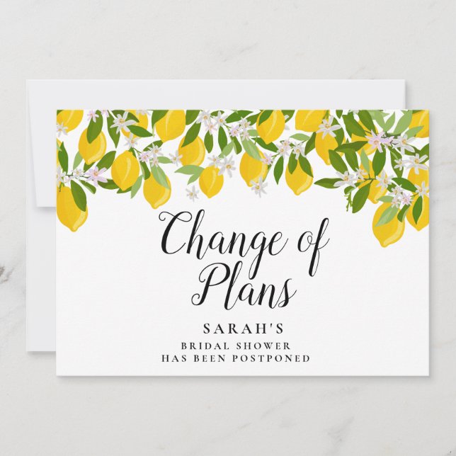 Reserve A Data Mudança de planos de casamento Lembrança de chá de (Frente)