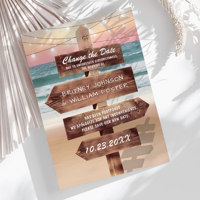 Reserve A Data Mudando o Destino de Casamento na Praia da Data (Criador carregado)