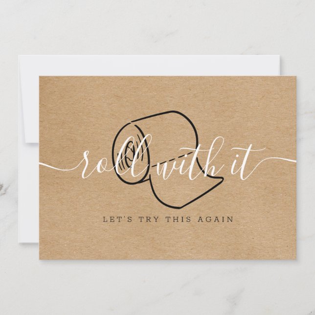 Reserve A Data Mudar a Data Adiada Cancelada Rústica Boho (Frente)