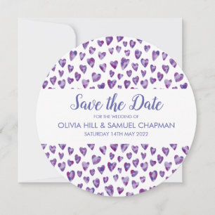 Reserve A Data Muito Peri Purple Watercolor Heart