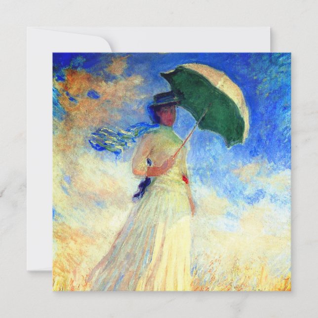 Reserve A Data Mulher Monet com Parasol à Direita (Frente)
