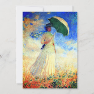Reserve A Data Mulher Monet com Parasol à Direita