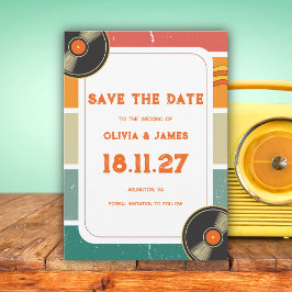 Reserve A Data Música Antiga dos Anos 60 Vinil Casamento Groovy R