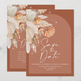 Reserve A Data Na moda de erva-de-pampas-boêmia moderna