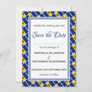 Reserve A Data Na moda de Scripting Personalizado BARBADOS FLAG