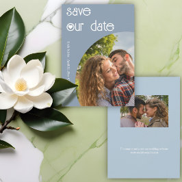 Reserve A Data Na moda Dusty Blue Salve a placa de data