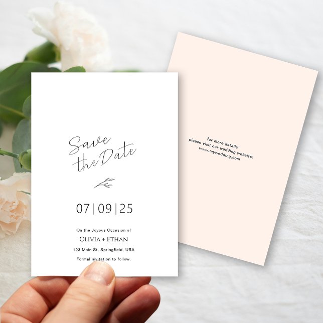 Reserve A Data Na moda moderno enviando Salve as datas (Modern Stylish Sedding Save the Dates Save The Date)