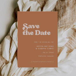 Reserve A Data Na moda retro açúcar castanho