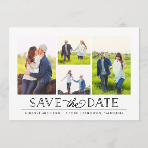 Reserve A Data Na moda White 4 Foto para salvar a data