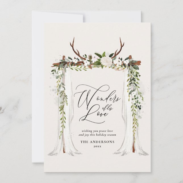 Reserve A Data Natal de folhagem russa (Frente)