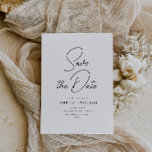 Reserve A Data negras tipografia cartaz casamento Salve a data<br><div class="desc">design de tipografia simples a preto e branco com letra na moda moderna.</div>