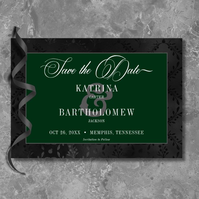 Reserve A Data Negro Negro Negro Negro Negro Negro Satin Damask V (Dark Gothic Black Floral Satin Damask Green Save The Date)