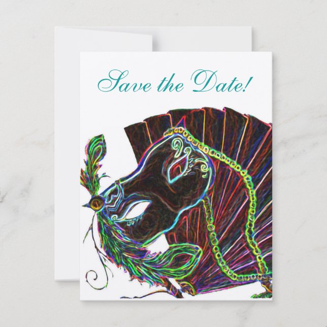 Reserve A Data Neon Mascarada Salve a data (Frente)