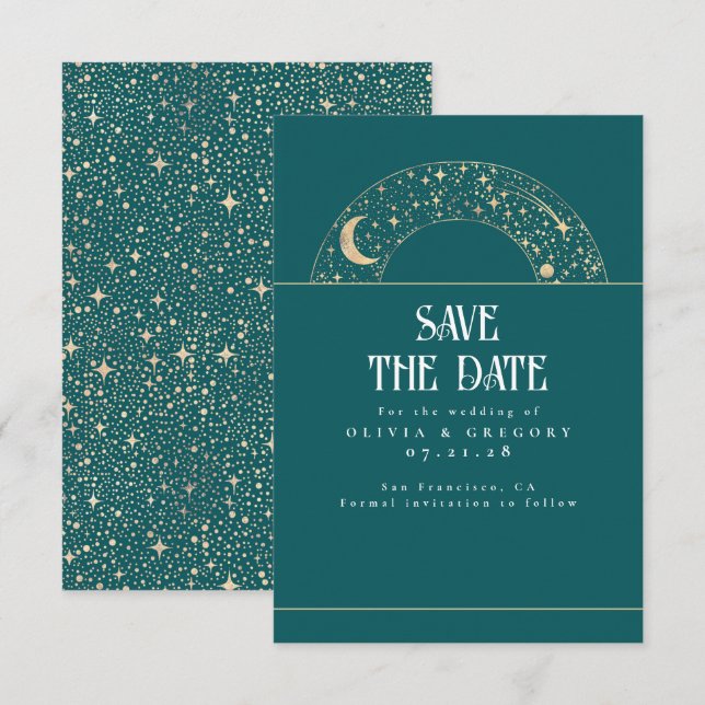 Reserve A Data Night Sky Stars Celestial Salvar Data (Frente/Verso)
