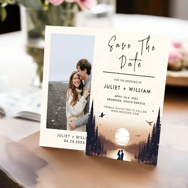 Reserve A Data Noite das Estrelas do Sol Nuvem da Lua Casamento (Criador carregado)