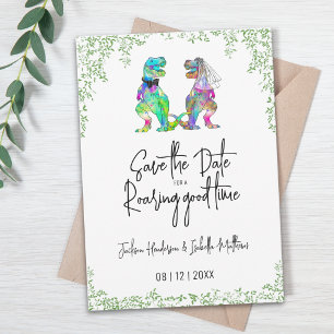 Reserve A Data Noiva e Noivo Dinossauro Engraçado Casamento