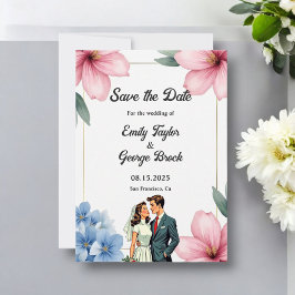 Reserve A Data Noiva Floral De Watercolor E Casamento De Verão De