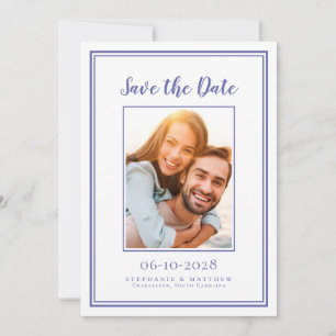 Reserve A Data Noiva-marinho Casamento Minimalista Foto de Noivad