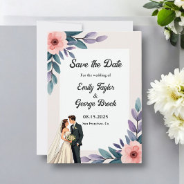 Reserve A Data Noiva Romântica E Casamento Floral De Verão