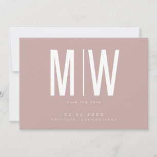 Reserve A Data Noiva Rose Lg. Monograma Casamento Save the Date