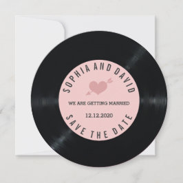 Reserve A Data Noivado Disco de Vinil Retro SAVE THE DATE