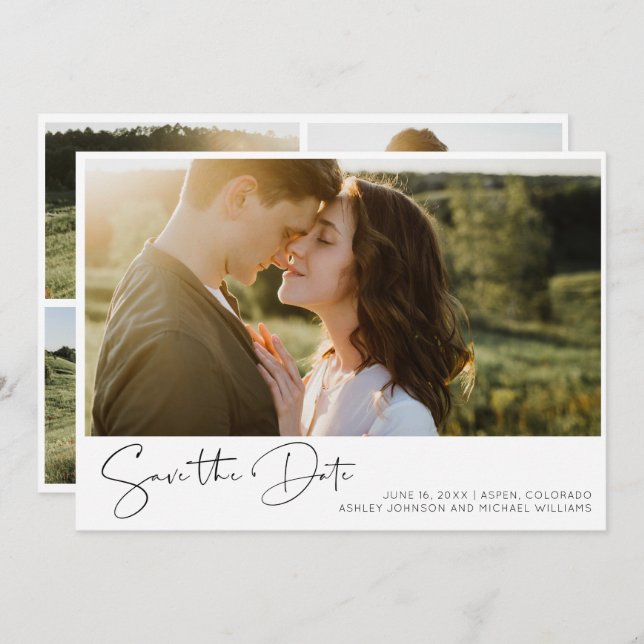 Reserve A Data Noivado Mínimo de 5 Fotografias do Código QR (Frente/Verso)