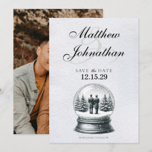 Reserve A Data Noivo em Globo de Neve