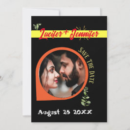 Reserve A Data Nome de foto personalizado moderno Elegante Convit