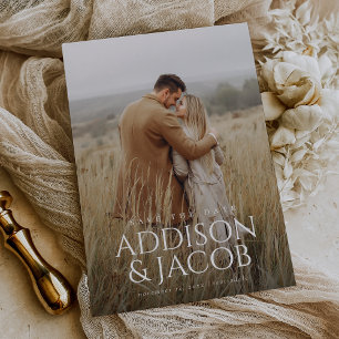 Reserve A Data Nomes de Tipo Simples Modernos Foto Salvar Data