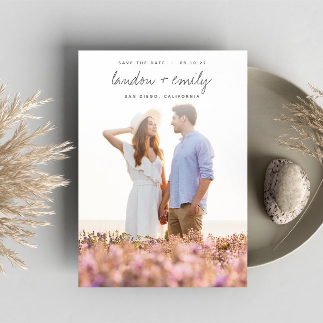 Reserve A Data Nomes Desenhados | Foto vertical (Criador carregado)