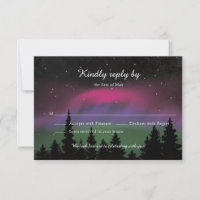 Norte Lights Mountaintop Estrelas de Casamento RSV
