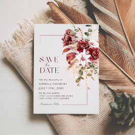 Reserve A Data Nothing Fancy, Just Love Burgundy & Blush Floral