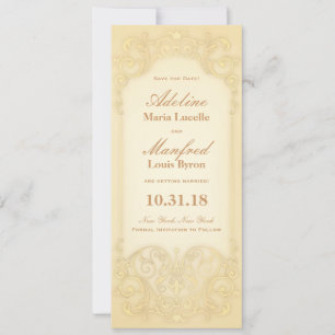 Reserve A Data Nouveau Vitoriano: Salve a Data Fancy em Dourado P