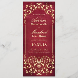 Reserve A Data Nouveau Vitoriano: Salve a Data Vermelho e Dourado
